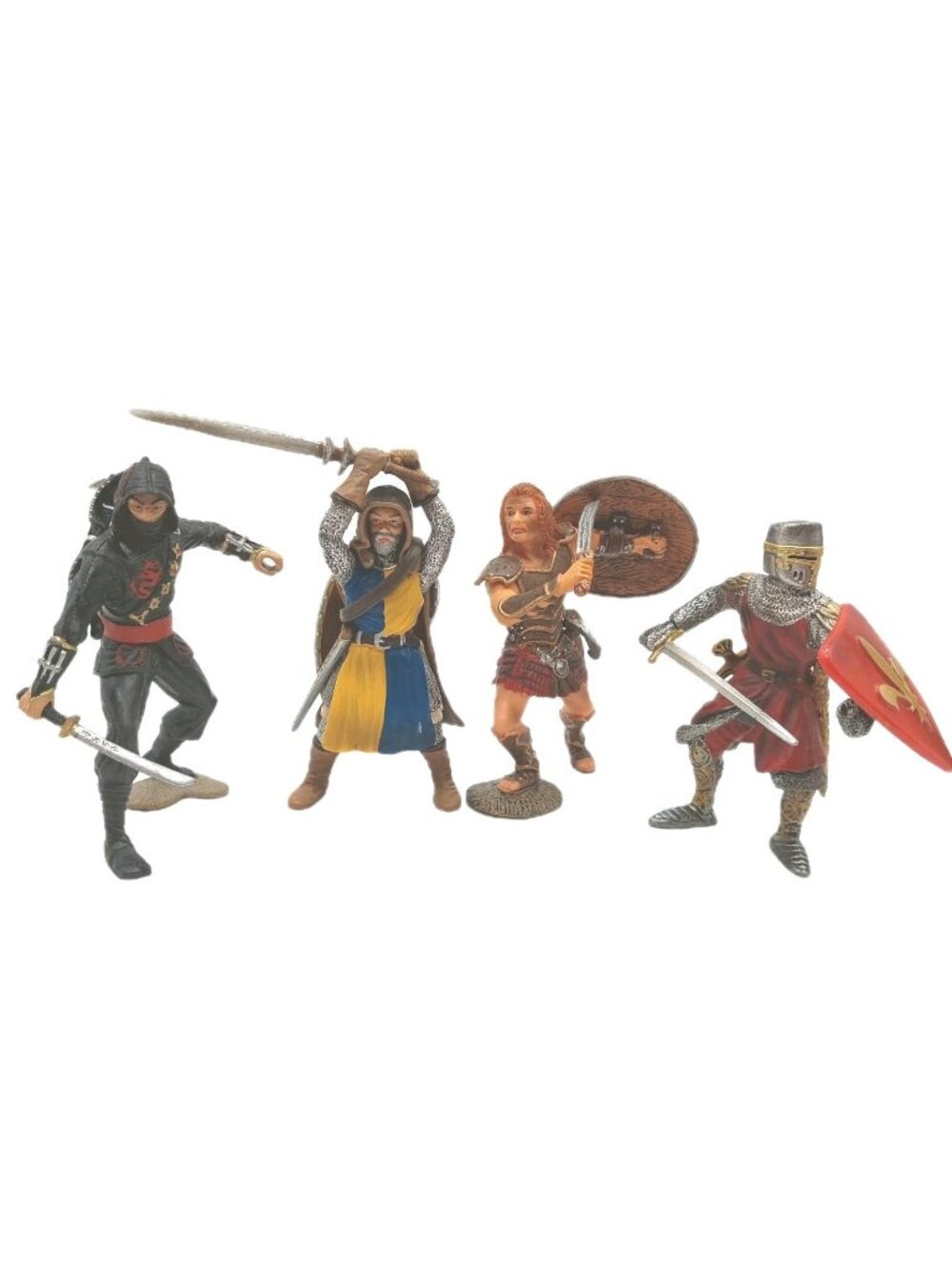 Schleich Figure Lot Of 4 Medieval Ninja & Heroes Feared Warrior